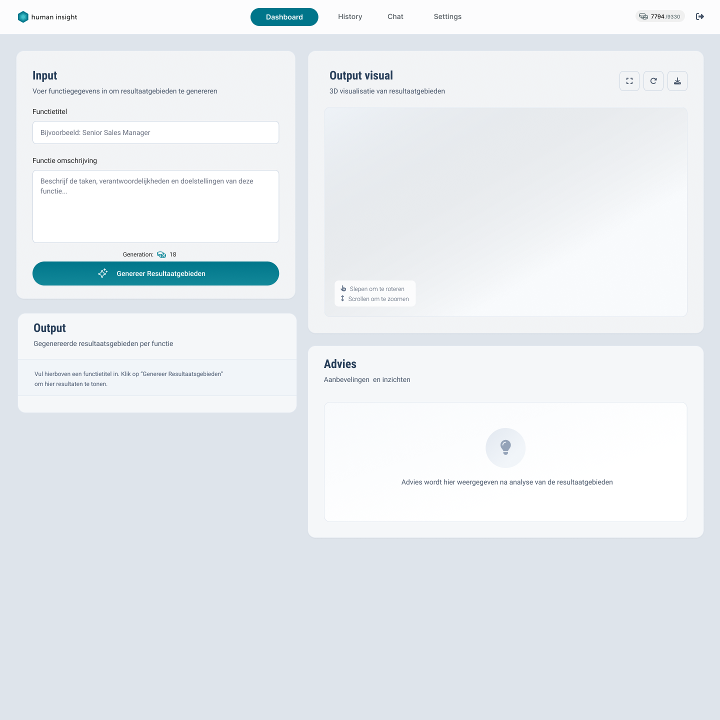 Eerste structuur wireframes